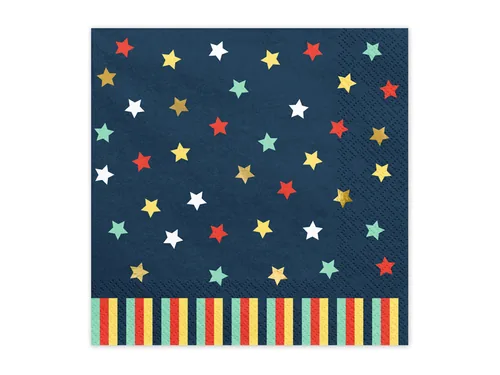 Partydeco Papierservietten Sterne 33 cm x 33 cm, 12 Stück - Material: Papier - Grösse: 33 cm x 33 cm - Eigenschaften: Zertifikat - Anzahl Lagen: 3 - Motiv: Stern - Produkttyp: Papierservietten