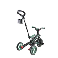 GLOBBER Trike Explorer Foldable 4 in 1, Olivgrün - Altersempfehlung ab: 10 Monaten - Ausstattung: Pedal-Freilauf - Haltegriff - Detailfarbe: Olivgrün - Material: Plastik
