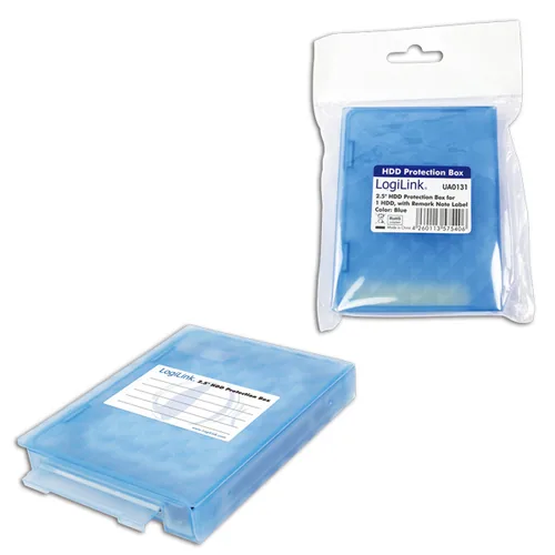 Logilink HDD Schutz-Box für 1x 6.3cm 2,5"" blau wasseresist