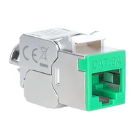 INTELLINET Cat6a 10G STP Keystone-Modul grün
