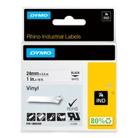 DYMO Rhino Band Vinyl 24mmx5.5m schwarz->weiß