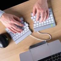 R-Go Tastatur Split Break DE-Layout kabellos weiß