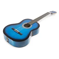 MAX Konzertgitarre SoloArt Set Blau - Griffbrett: Ahorn - Decke: Linde - Decke massiv: Nein - Gitarrengrösse: 4/4 - Mensur: 65 cm - Ausführung: Rechtshänder