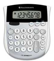 Texas Instruments TI-1795 SV calculatrice Bureau Calculatrice basique Noir, Argent, Blanc