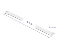 Delock Kabelschlauch dehnbar, 10m x 6 mm Weiss - Detailfarbe: Weiss - Breite: 6 mm - Länge: 10 m - Produkttyp: Kabelschlauch - Ausstattung Kabelmanagement: Zuschneidbar - Wiederverwendbar - Elastisch - Verpackungseinheit: 1 Stück