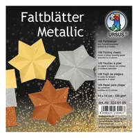 URSUS Faltblätter Origami 14 x 14 cm, 130 g/m², 100 Blatt - Papierformat: 14 x 14 cm - Selbstklebend: Nein - Papierfarbe: Mehrfarbig - Papiertyp: Designpapier - Mediengewicht: 130 g/m² - Verpackungseinheit: 100 Stück