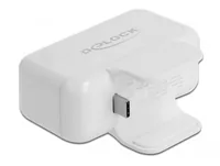Delock USB-Wandladegerät Apple Adapter 4x USB, PD & QC 3.0 - Ladeport Output: 1x USB Power Delivery 3.0 (variable Spannung) - 1x QuickCharge 3.0 (variabler Ladestrom/Spannung) - Detailfarbe: Weiss - USB Ladeanschluss: 4