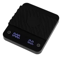 FURBER Kaffeewaage Quadro 2 Schwarz - Bedienungsart: Touchscreen - Messschritte: 0.1 g - Tara-Zuwiegefunktion: Ja - Detailfarbe: Schwarz - Gewicht Max.: 2 kg - Material: Kunststoff