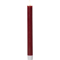 Star Trading LED-Stabkerzen Set Dinner Flamme Ø 2.2 x 24.5 cm, Rot, 2 Stk - Betriebsart: Batteriebetrieb - Fernbedienung: Nein - Aussenanwendung: Nein - Höhe: 24.5 cm - Timerfunktion: Ja - Set: Ja