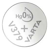 Varta Knopfzelle V379 / SR63 , 1 Stück - Gewicht: 0.23 g - Verpackungseinheit: 1 Stück - Chemisches System: Silberoxid - Batterietyp Bauform: SR63 / 379 / S56 / 280-59 / D379 / SR521SW / SP379 / RW327 / SB-AC / SB-DC / TR521SW / SR521 / V379 / 520 - Anwen