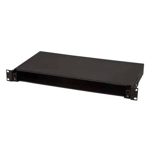 Logilink 19""Spleißbox ausziehbar, 1 HE, schwarz, Leergehäuse