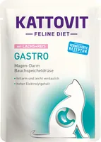 Kattovit Nassfutter Gastro Lachs und Reis, 85 g - Tierbedürfnis: Verdauung - Magen & Darm - Geschmacksrichtung: Fisch - Zertifikate: Keine Zertifizierung - Fleischsorte: Lachs - Futtereigenschaft: Keine besondere Futtereigenschaft - Produkttyp: Alleinfutt