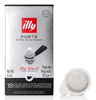 Illy Kaffeekapseln Forte Espresso (ESE) 18 Stück - Entkoffeiniert: Nein - Produktionsland: Italien - Packungsgrösse: 18 Stück - Geschmacksrichtung: Keine - Getränkeart: Espresso - Kaffeeart: E.S.E. Pads