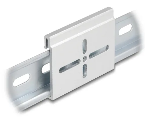 DELOCK Aluminium Montageclip für Hutschiene 60x47,8mm silber