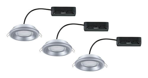Paulmann Einbauleuchte LED Sormus 3er-Set Chrom - Leuchten Kategorie: Einbauleuchte - Betriebsart: Netzbetrieb - Lampensockel: LED fest verbaut - Farbtemperatur Kelvin: 3000 K - Gesamtleistung: 14.4 W - Farbwiedergabeindex CRI: 80