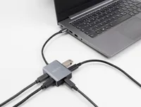 Delock USB-Hub 4 Port USB-C 10 Gbps - Stromversorgung: USB-C - Anzahl Ports: 4 - Detailfarbe: Grau - Schwarz - USB Standard: 3.1 Gen 2 (10 Gbps) - USB Anschluss 2 (Endgerät): USB C - USB Anschluss 1 (Quelle): USB C