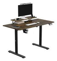 Ultradesk Gaming Tisch Highlander Braun - Beleuchtung: Nein - Höhenverstellbar: Ja - Detailfarbe: Braun - Material: Carbon - Holz - Metall - Stahl