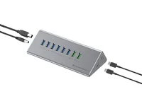 Conceptronic HUBBIES18G 10-in-1 60W USB 3.0 Hub Charger Combo, 2-in-1 USB-C USB-A Cable, USB 3.2 Gen 1