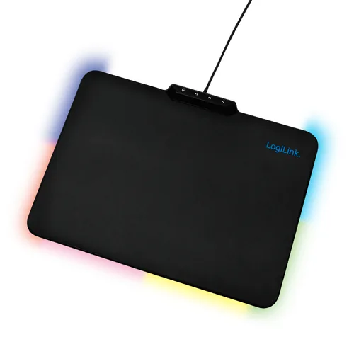 Logilink Gaming Mauspad mit RGB-LED Beleuchtung 7 LED-Farben