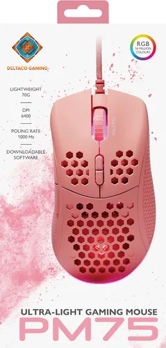 Deltaco Gaming GAM-108-P mouse Right-hand USB Type-A Optical 6400 DPI