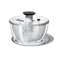 Oxo Good Grips Salatschleuder 27.1 cm, Transparent - Material: Glas - Detailfarbe: Transparent - Spülmaschinenfest: Ja - Durchmesser: 27.1 cm - Systemart: Knopfsystem