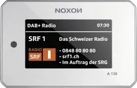 Noxon Radio-Tuner A 130 Silber - Radio Tuner: DAB+ - FM - Internetradio - Detailfarbe: Silber - Gewicht: 0.21 kg - Bluetooth: Ja - Audio-Ausstattung: App - Display - Fernbedienung - Schlummerfunktion - Sleep-Timer - Weckfunktion - Audio-Verstärker: Nein