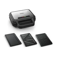 Tefal SW383D10 Sandwich-Toaster 700 W Schwarz, Edelstahl
