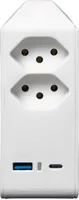 Brennenstuhl Abzweigstecker 2 x T13, 1 x USB A, 1 x USB C, 300° drehbar - Detailfarbe: Weiss - Schalter: Nein - Steckdosenanzahl: 2 - Ausstattung: 1x USB-A - 1x USB-C - drehbar 300° - Kinderschutz: Nein