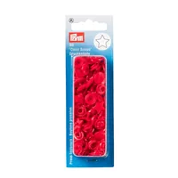 Prym Druckknöpfe Color Snaps Stern, Rot, 12.4 mm, 30 Stück - Detailfarbe: Rot