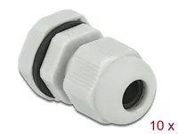 Delock Kabelverschraubung PG7, 15 mm 10 Stück, grau - Gewindetyp: PG7 - Material: Kunststoff