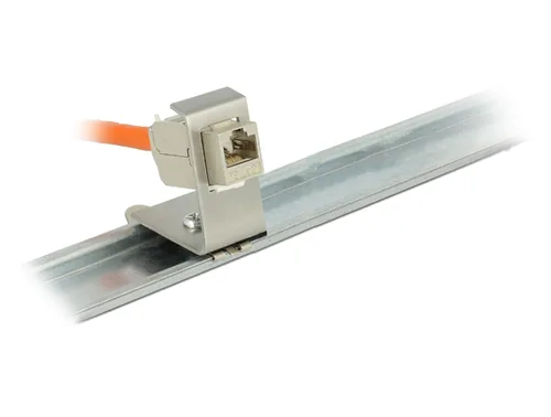 Delock Keystone Halterung für Hutschienen 1 Port Metall