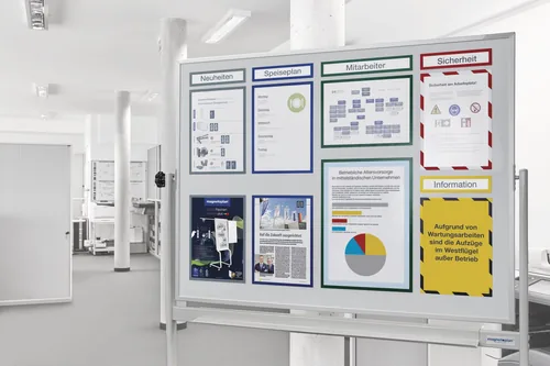 Magnetoplan Präsentationsrahmen Sichtfenster A4 Gelb, 5 Stück - Papierformat: A4 - Detailfarbe: Gelb