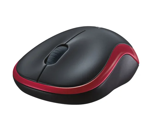 Logitech M 185 Cordless Notebook Mouse USB schwarz / rot