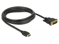 Delock Kabel HDMI – DVI, 2 m, bidirektional - Kabeltyp: Anschlusskabel - Videoanschluss Seite A: HDMI - Videoanschluss Seite B: DVI-D - Detailfarbe: Schwarz - Kabellänge: 2 m - Display Port Standard: Keine Angabe