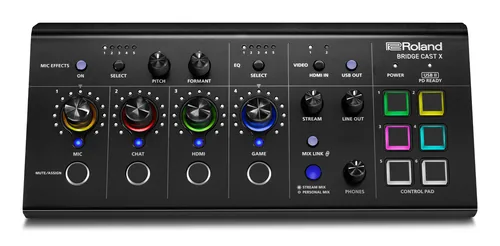 Roland Bildmischer BRIDGE CAST X - Schnittstellen: 3.5-mm-Kopfhöreranschluss - 3.5 mm Klinke - HDMI - Line Out - USB - XLR