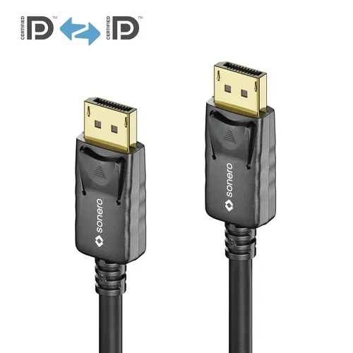 sonero Kabel 4K Displayport 1.2 Stecker <-> Stecker, 4K/60Hz, 1 m - Kabeltyp: Anschlusskabel - Videoanschluss Seite A: DisplayPort - Videoanschluss Seite B: DisplayPort - Detailfarbe: Schwarz - HDMI Standard: Keine Angabe - Display Port Standard: 1.2
