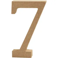 Creativ Company Holzzahl 7 1 Stück - Breite: 2 cm - Höhe: 13 cm - Länge: 13 cm - Anzahl Stück: 1 Stück - Holzherkunft: China - Holzhandelsname: Mischholz/MDF