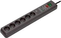 Brennenstuhl Secure-Tec Surge Protection 15.000 A Black 6 AC outlet(s) 3 m