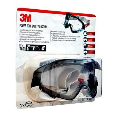 3M Schutzbrille Vollsicht transparent - Grössentyp: Normalgrösse - Brillenglasfarbe: Transparent - Detailfarbe: Durchscheinend - Grössensystem: EU - Grösse: Verstellbar - Zielgruppe: Unisex