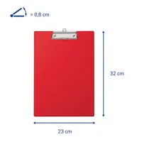 Maul Dokumentenhalter Klemmbrett A4 Rot - Typ: Dokumentenhalter - Medienformat: A4 - Detailfarbe: Rot