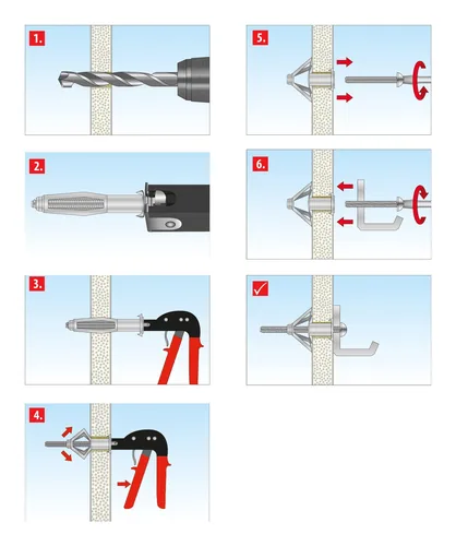 Tox-Dübel Montagewerkzeug Acrobat Speed-Plus 15 Stück - Set: Nein - Werkzeugtyp: Montagezange - Grösse: 0