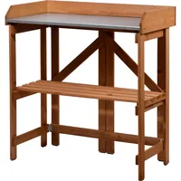dobar Pflanzentisch faltbar mit Ablage - Material: Holz - Kiefernholz - Breite: 85 cm - Höhe: 89 cm - Tiefe: 44 cm