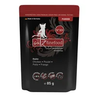 catz finefood Nassfutter Purrrr No.103 Huhn, 85 g - Tierbedürfnis: Verdauung - Magen & Darm - Geschmacksrichtung: Geflügel - Zertifikate: Keine Zertifizierung - Fleischsorte: Huhn - Packungsgrösse: 85 g - Futtereigenschaft: Getreidefrei - Ohne künstliche 