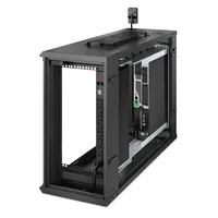 APC Wandschrank AR106VI 19 / 6HE / Schwarz - Produkttyp: Wandgehäuse - 10/19 Rack: 19 - Höheneinheiten: 6HE - Schallgedämpft: Nein - Einbautiefe: 762 mm - Tiefe (Aussenmass): 968 mm