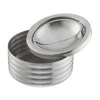 Relaxdays 10025043 ashtray Oval Stainless steel