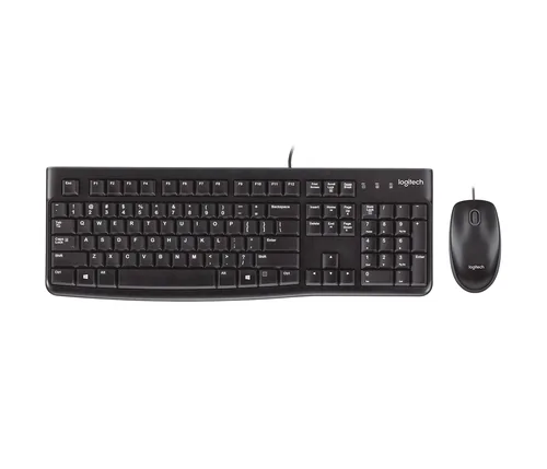 LOGITECH MK120 corded Desktop -  black -  USB -  CH