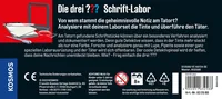 Kosmos Detektivausrüstung Die drei ??? Schrift-Labor (XL-Dose) - Altersempfehlung ab: 8 Jahren - Fachbereich: Detektiv - Sprache: Deutsch