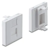 Easy 45 V-Modulblende für Keystone Modul 1 Port mit Staubschutzklappe 45 x 45 mm weiß
