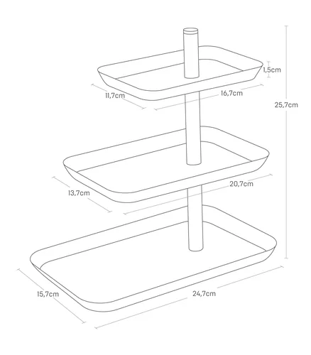 Yamazaki Etagere Tower 3-stufig, Schwarz - Produkttyp: Etagere - Materialtyp: Metall - Material: Metall - Detailfarbe: Schwarz - Anzahl Etagen: 3 × - Stapelbar: Nein