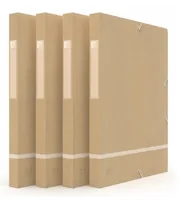 Oxford Gummibandmappe A4, Beige - Typ: Gummibandmappe - Ausstattung: Selbstklebendes Rückenschild - Gummiband - Detailfarbe: Beige - Material: Karton
